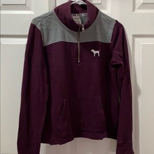 Pink 1/4 zip sweatshirt Small